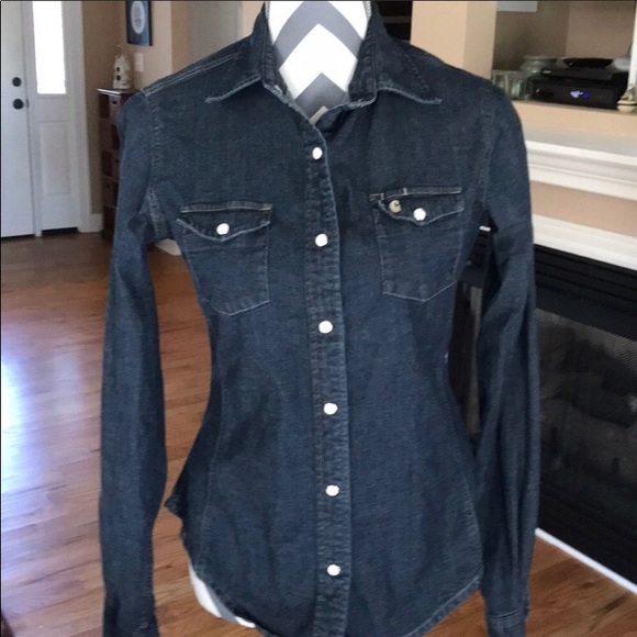 Carhartt Tops - Carhartt For Women SMALL Blue Denim Shirt